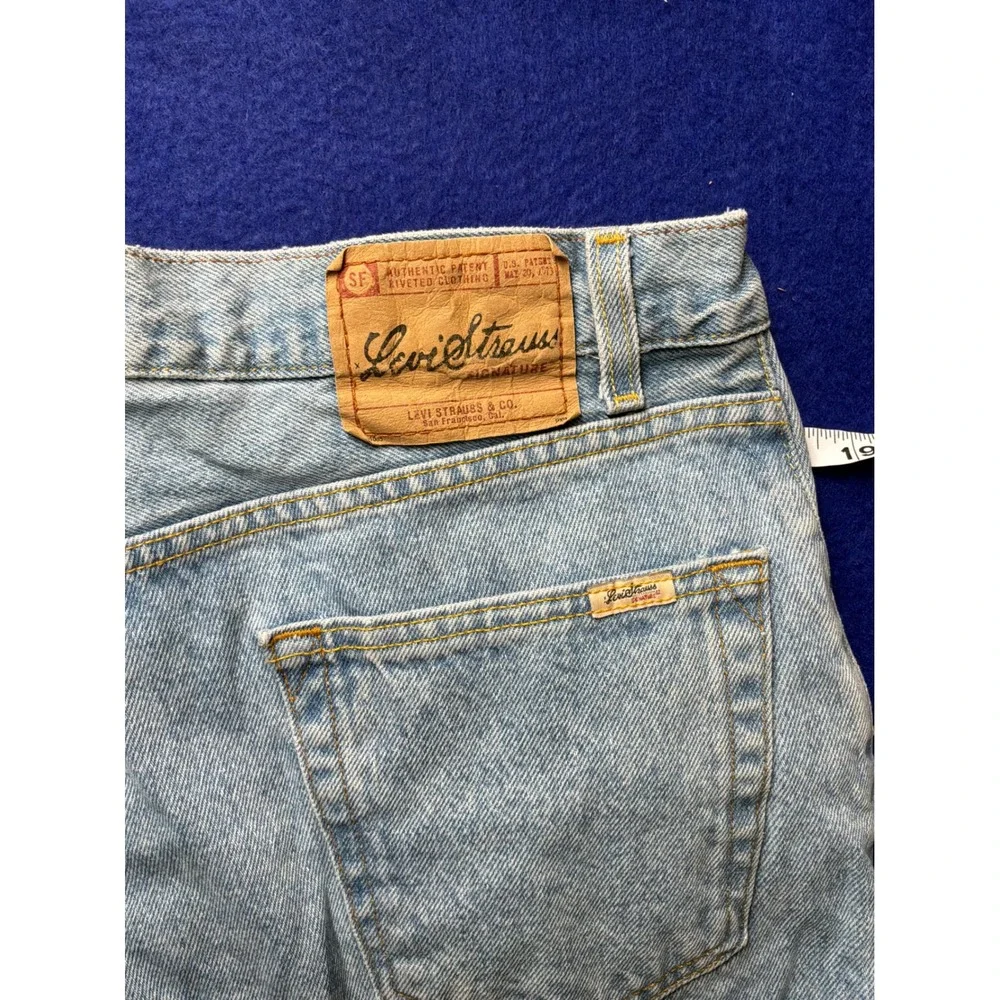 Dad Core Mens Levi Strauss Signature Relaxed Fit Jeans 36x32 Light Wash Blue